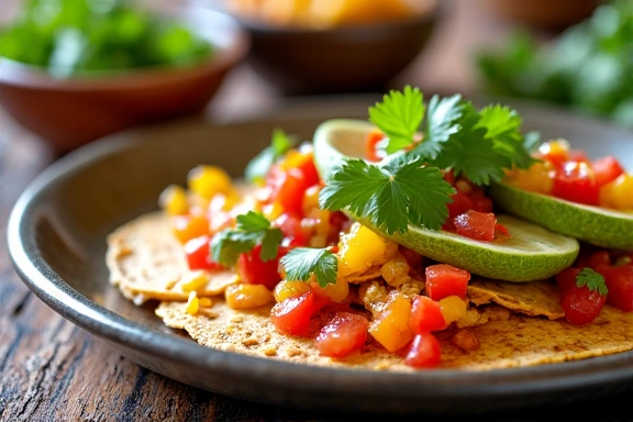 Imagen apetitosa de un plato saludable de desayuno mexicano.